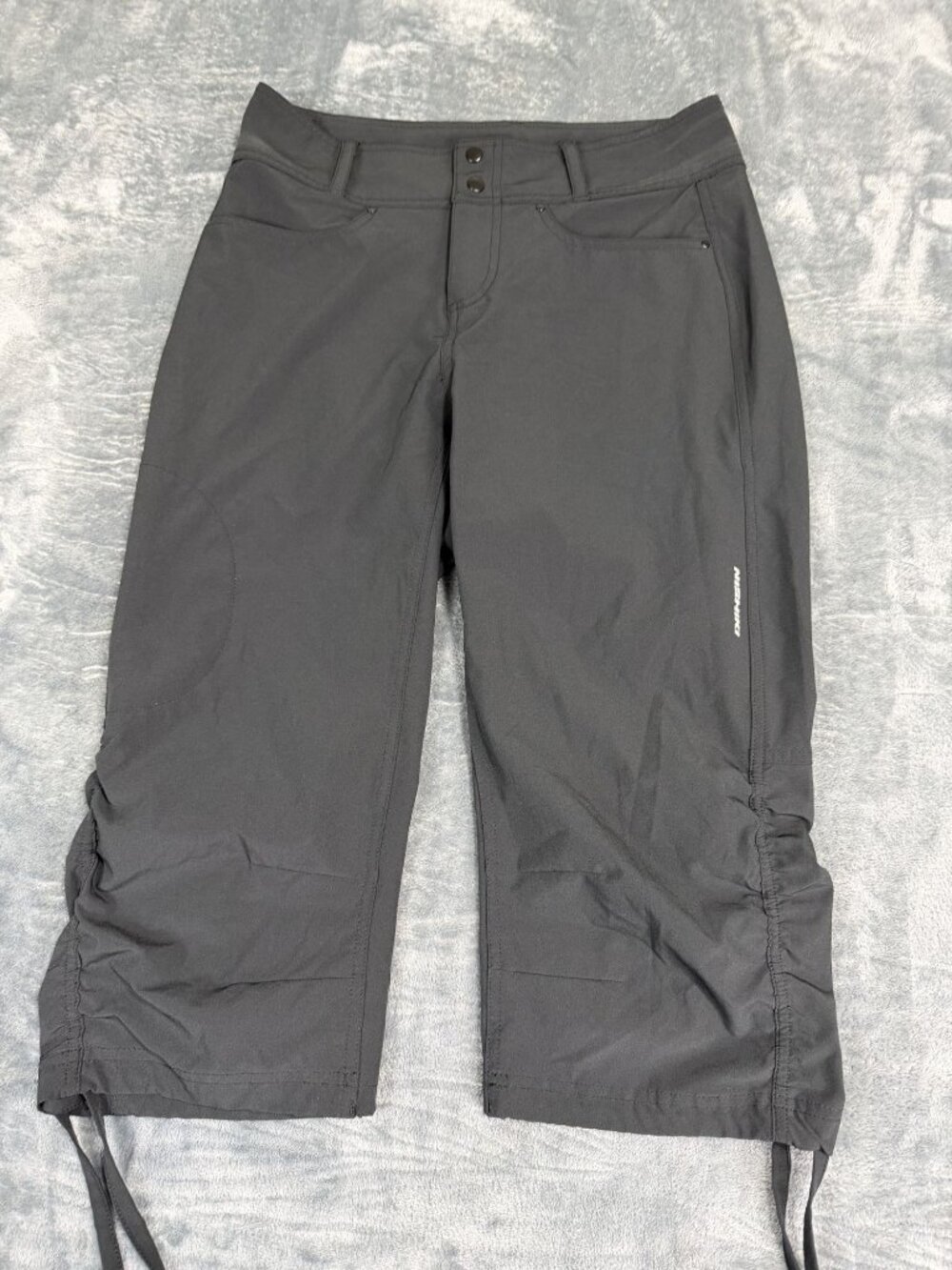 Nishiki Womens Black Adjustable Drawstring Capri Pants Size 6